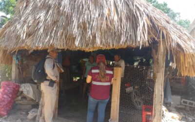 INTENSIFICAN ACCIONES PARA EL COMBATE AL DENGUE, SE SUMAN HABITANTES DE POMUCH CON LIMPIEZA DE SUS PATIOS