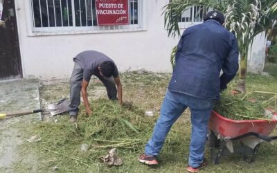 REALIZAN TRABAJOS DE LIMPIEZA EN EL CENTRO DE SALUD “POLVORÍN”