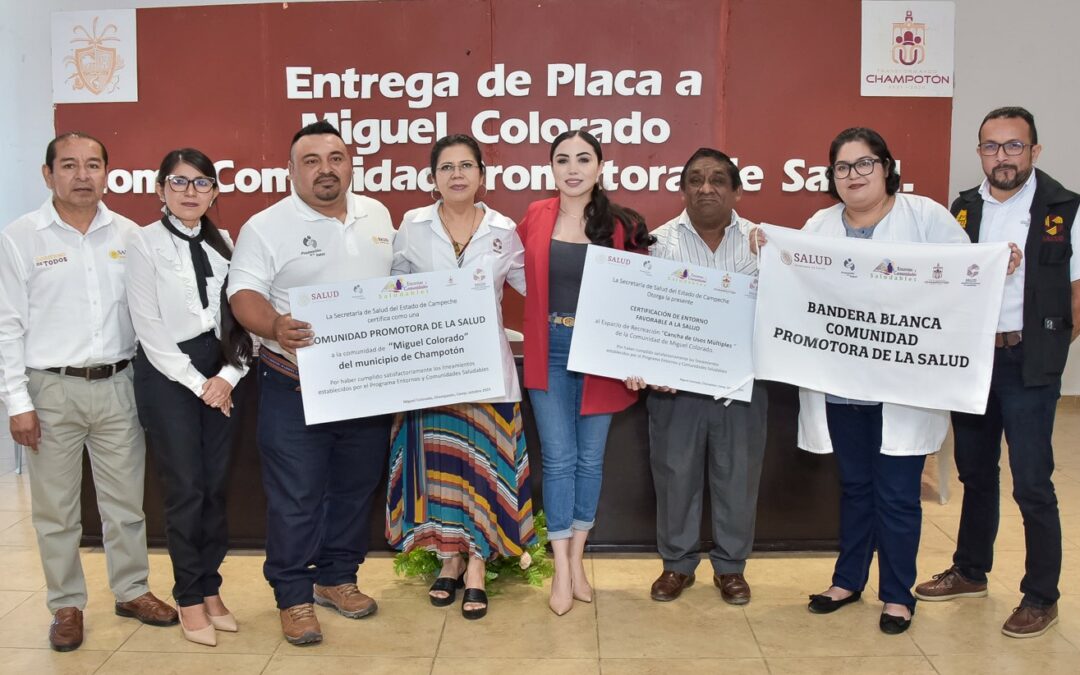 CERTIFICAN A “MIGUEL COLORADO” COMO COMUNIDAD PROMOTORA DE SALUD