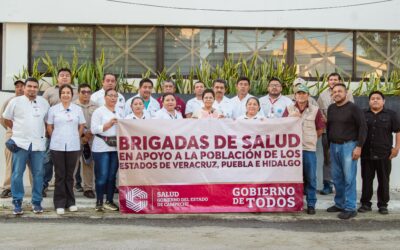 Parten brigadas médicas en apoyo a damnificados de Veracruz, Hidalgo y Querétaro
