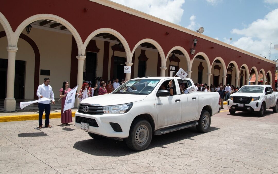 Acompaña secretario de Salud a la gobernadora Layda Sansores en el banderazo de La Ruta de la Transformación en Champotón